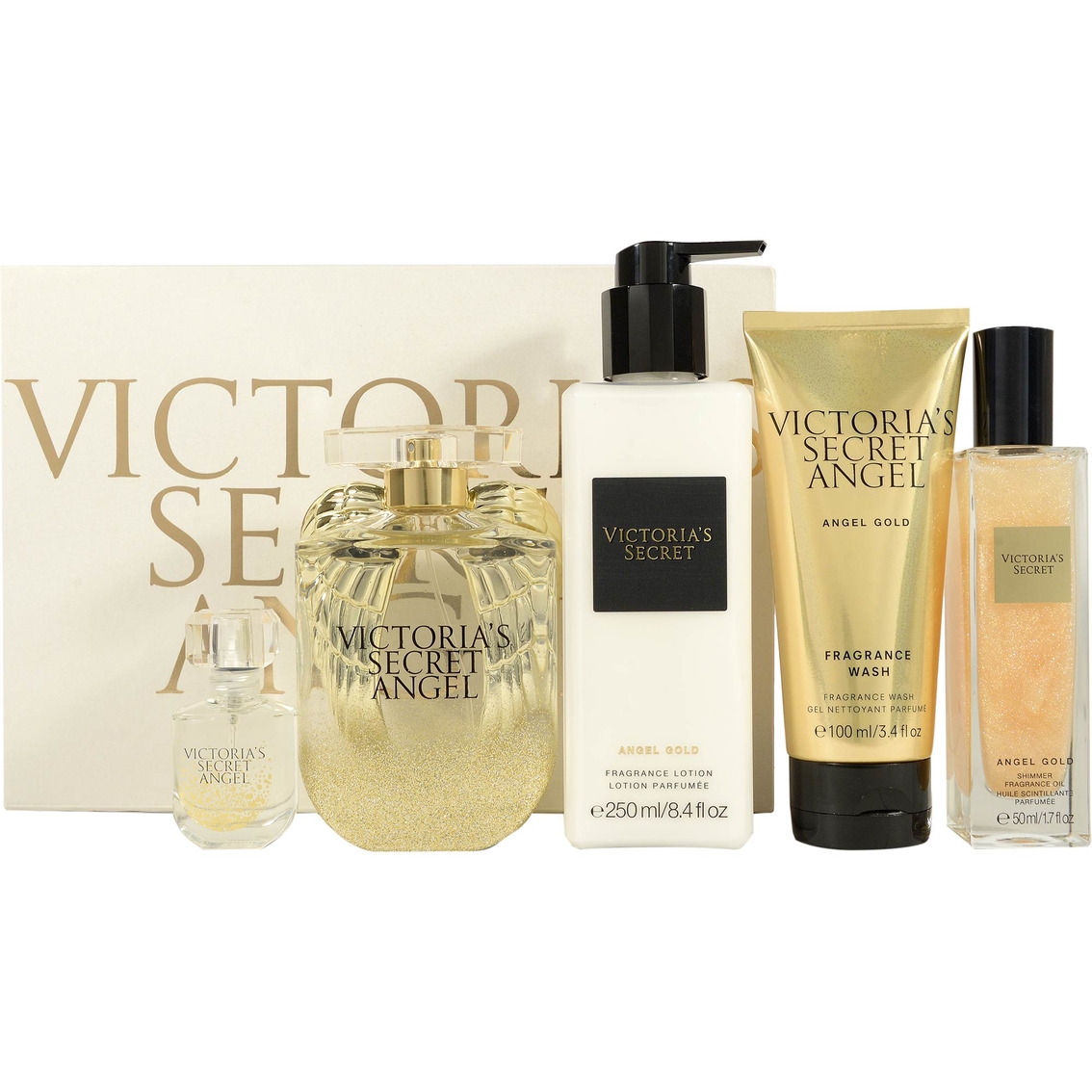 Victoria's Secret Angel Gold Eau De Parfum 100 Ml Shimer Oil 50 Ml Body ...